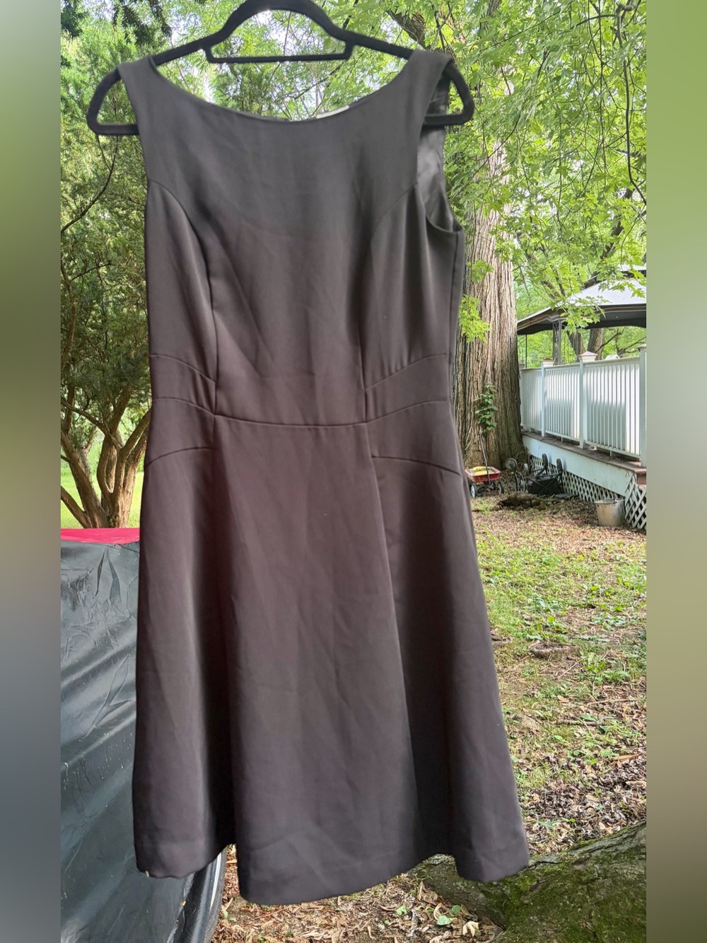 H&M Divided Fit and Flare Dress Womens Medium Black Sz10 Sleeveless Skater